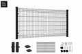 Panel ogrodzeniowy 3D czarny fi4, słupek 1,5mm, ZESTAW