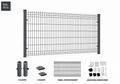 Panel ogrodzeniowy 3D antracyt fi5, słupek 1,5mm, ZESTAW