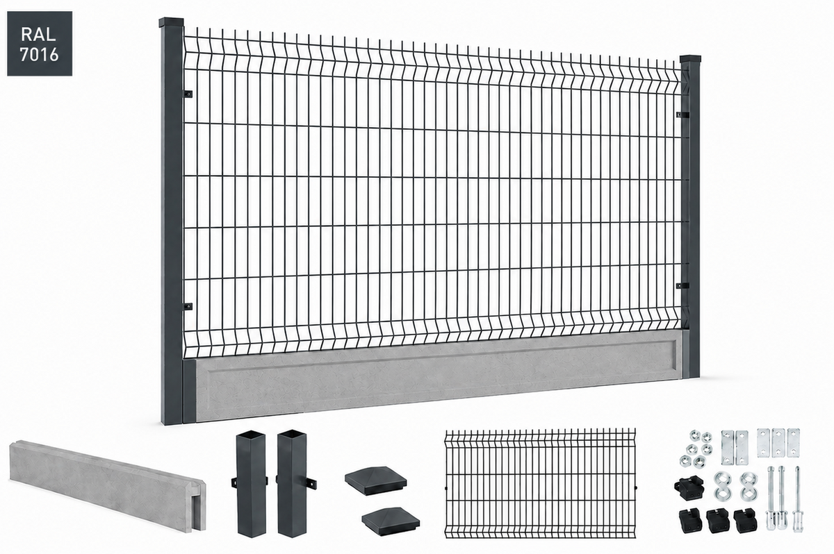 KOMPLET OGRODZENIOWY PANELOWY  1,53 x 2,5 m GOTOWY DO MONTAŻU 1 MB